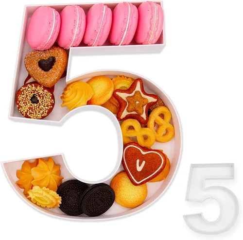 Miniatura 40 de Bandeja de exhibición reutilizable de plástico de 10" para golosinas, charcutería, pop de pastel, caramelos, caja de charcutería, letras
