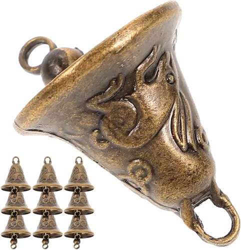 MAGICLULU 11pcs mini cascabeles decorativos campanas colgantes árbol de Navidad para decoración del festival de Navidad