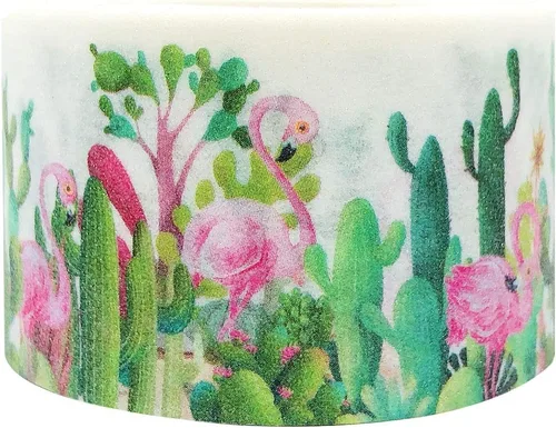 Miniatura 2 de allydrew Cinta adhesiva Washi, 1.181 in x 5 M, cactus y flamencos