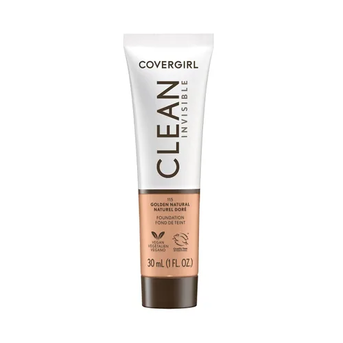 Miniatura 26 de COVERGIRL Maquillaje de base invisible limpio, acabado natural rocío y brillante, cobertura para construir, aspecto suave como la piel, vegano