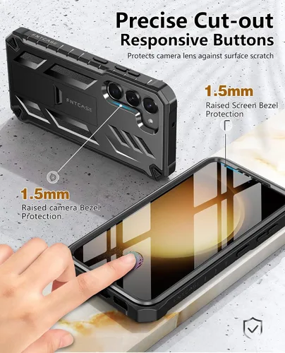Miniatura 7 de FNTCASE Funda protectora para Samsung Galaxy-S23: funda resistente a prueba de golpes para teléfono celular de doble capa con protector de pantalla