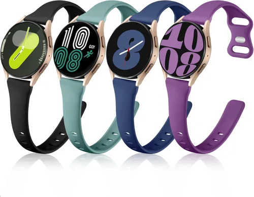 Miniatura 16 de GEAK Compatible con Samsung Galaxy Watch 7 Banda de 40mm 44mm/Ultra 47mm, Samsung Watch 6/5/4, Banda de silicona suave y delgada de 20mm