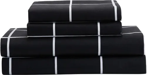 Miniatura 19 de Juego de sábanas de cama de 4 piezas - Tamaño completo - Juego de sábanas de cama de microfibra suave y duradera, bolsillo profundo, resistente a