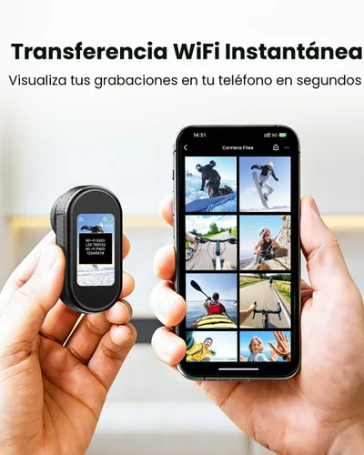 Miniatura 7 de VIDCASTIVE Mini cámara corporal 4K portátil POV Action Cam con pantalla de 1.47 pulgadas, batería de 150 minutos, montaje magnético y clip - Cámara