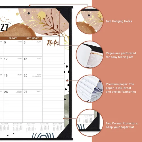 Miniatura 4 de Calendario de Escritorio 2026 - Calendario de Escritorio Grande 2026 de 22'' x 17'', Enero 2026 - Diciembre 2026, Calendario de 12 Meses 2026