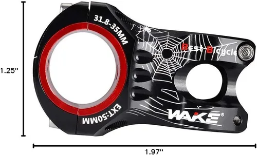 Miniatura 8 de Aleación de aluminio MTB vástago 1.378 in 1.969 in 0 grados para la mayoría de bicicletas, bicicleta de carretera, MTN, BMX, equipo Fixie, ciclismo