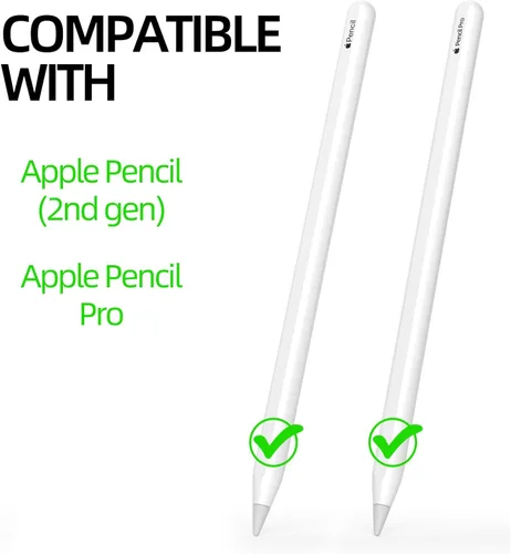 Miniatura 4 de Paquete de 2 estuches compatibles con Apple Pencil Pro/Apple Pencil de 2ª generación, funda de silicona antideslizante, compatible con carga