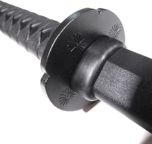 Miniatura 4 de E-BOGU Katana de práctica de polipropileno estilo Mokume (62.2 cm) con vaina Saya negra