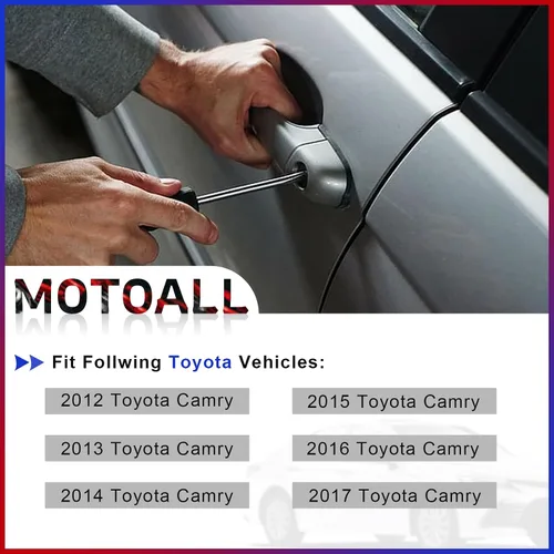 Miniatura 4 de MOTOALL Nuevo 6921106090 Manija de puerta exterior delantera izquierda lado del conductor para 2012-17 Toyota Camry Negro