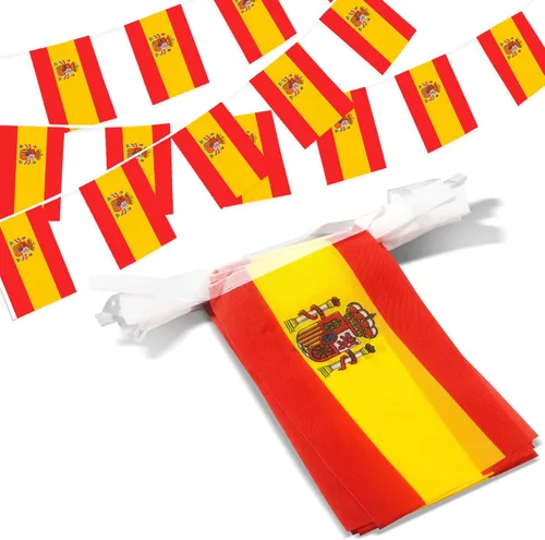 Miniatura 10 de Anley Bandera de cuerda de Perú, banderas de banderín, eventos patrióticos 28 de julio Día de la Independencia peruana decoración para bares