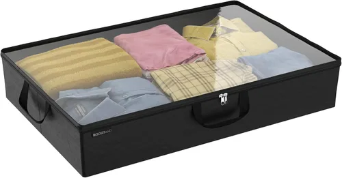 Miniatura 8 de ClosetMaid 20502 Organizador de armario colgante de tela de 10 estantes para zapatos, sombreros, bolsos, ropa con acabado negro carbón