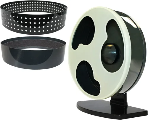 Miniatura 12 de Silent Runner - Rueda brillante de 12 pulgadas regular - Rueda de ejercicio + accesorio de jaula - Rueda de ejercicio silenciosa, rápida y duradera