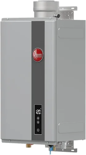 Miniatura 3 de Rheem RTG-70DVLN-3 Calentador de gas natural sin tanque, interior, ventilación directa, alta eficiencia, no condensación, 7.0 GPM, 160,000 BTUs