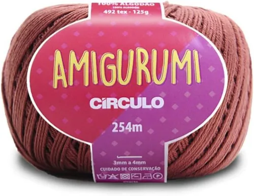 Miniatura 10 de Circulo Amigurumi Yarn, 100% Algodón Virgen Brasileño Mercerizado para Crochet y Tejido, Soft Art - Hilo de Peso Deportivo, 4.4 oz, 278 yardas