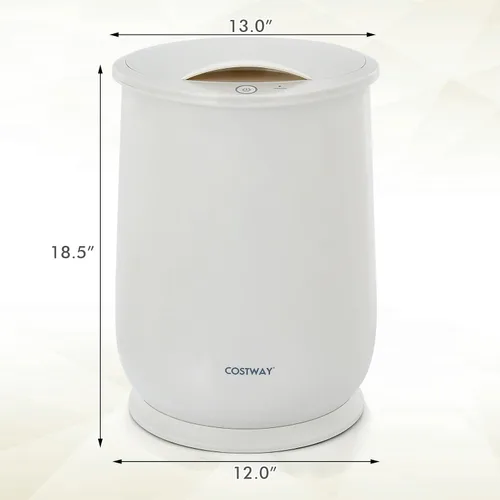 Miniatura 3 de COSTWAY - Calentador de toallas para baño, calentador grande de 21L con tapa abatible, cerradura de seguridad para niños, apagado automático de 1H