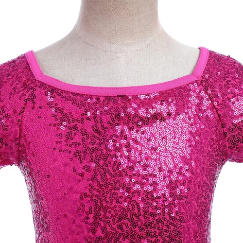 Miniatura 7 de AFAVOM Vestido de ballet de lentejuelas para niñas pequeñas, tutú con falda de tutú de flores con purpurina, leotardo de bailarina, ropa de baile