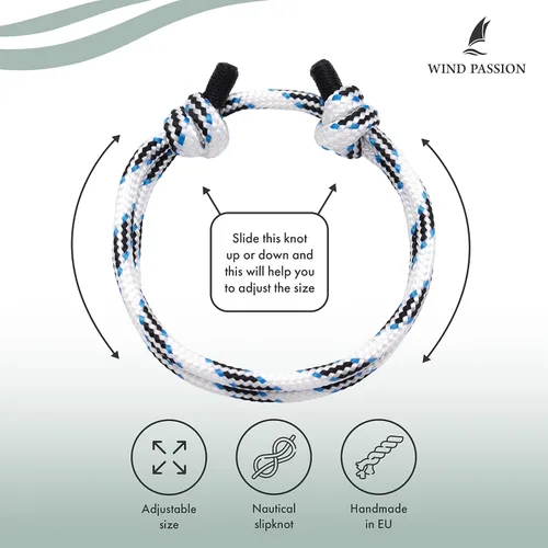 Miniatura 36 de Wind Passion Pulsera para hombre con cuerda mono con estilo náutico trenzado