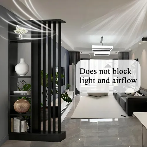 Miniatura 4 de Divisor de pared de habitación con estantes, pantalla de división de entrada de piso a techo, divisor de habitación independiente con estante