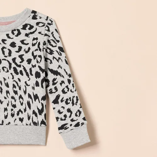 Miniatura 2 de Tienda Essentials Sudaderas de forro polar con cuello redondo para niñas y niños pequeños, paquete de 2