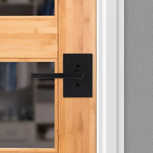Miniatura 11 de Kwikset Halifax Manija de puerta falsa, palanca de una cara para armarios, puertas dobles francesas y despensa, palanca interior reversible
