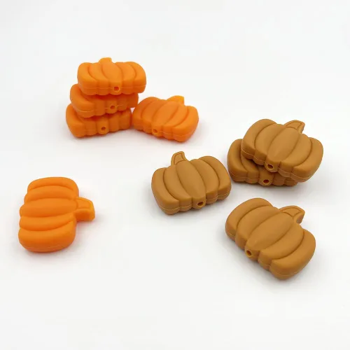 Miniatura 4 de 16 cuentas de calabaza de silicona para festivales, cuentas focales en forma de calabaza para manualidades, cuentas focales para bolígrafos