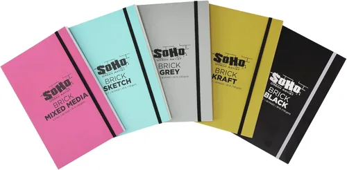 Miniatura 6 de SoHo Urban Artist Cuaderno de bocetos de ladrillo para bocetos, dibujos, lápices de colores, grafito y más, medios mixtos de 5.5 x 8.5 pulgadas