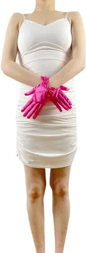 Miniatura 19 de Vestido de novia de satén para mujer, fiesta de ópera, guantes de los años 20, guantes hasta la muñeca