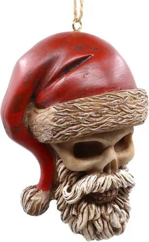 Miniatura 5 de Bella Haus Christmas Shoppe - Adorno para árbol de Navidad de calavera alienígena, decoración navideña humorística de 3 pulgadas, regalo ideal