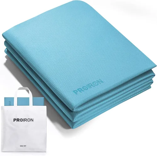 PROIRON Esterilla de Yoga Plegable 0.24"/0.16" para Entrenamiento en Casa y Viajes, Esterillas de Yoga de Viaje Antideslizantes con Bolsa de (0.24"