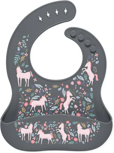 Miniatura 12 de Simple Modern Babero de silicona Babero de comida para niños pequeños Lavanda (Lavender Mist)
