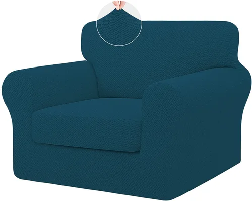 Miniatura 20 de ISSUNTEX - 4 piezas de fundas de sofá de alto estiramiento y espesor, funda suave para sofá con 3 cojines separados, funda elástica de sofá de tela