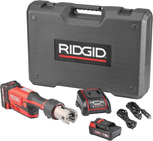 Miniatura 14 de RIDGID 67193 Modelo RP 351 Kit de herramienta de prensa ProPress estándar con cable con herramienta de prensa ProPress con cable, mandíbulas