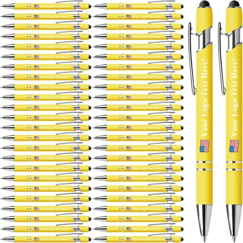 Miniatura 11 de Bolígrafos personalizados con lápiz capacitivo, bolígrafos personalizados impresos con tu logotipo o mensaje, ideales para regalos, promociones