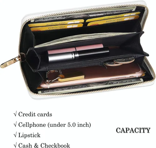 Miniatura 3 de XYZONE Billetera Taylor Team Wallets de piel sintética con cremallera para fanáticos de TS y regalos para amantes de la música Casual