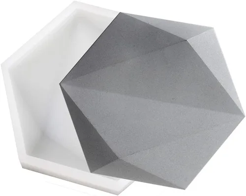 Miniatura 2 de Moldes de silicona de triángulo de hormigón Molde de ladrillo de pared de fondo 3D Moldes decorativos de azulejos de piedra L0557