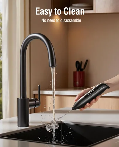 Miniatura 7 de Dynooper Espumador de Leche Eléctrico de Mano: espumador de café recargable 3 en 1 - Pantalla LED, Carga Inalámbrica - 3 Velocidades, Batidor