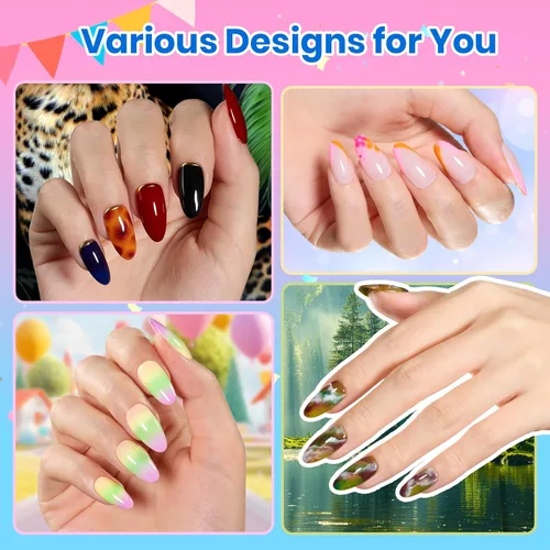 Miniatura 5 de Beetles - Kit de esmalte de uñas de gel con luz UV – 80 piezas de encantamiento de color, kit de uñas de gel de 55 colores con capa base de todo