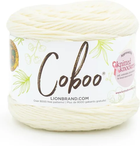 Miniatura 15 de Lion Brand Yarn Coboo, hilo suave para tejer, hacer ganchillo y manualidades, Vanilla Blossom, paquete de 3 Flor de vainilla