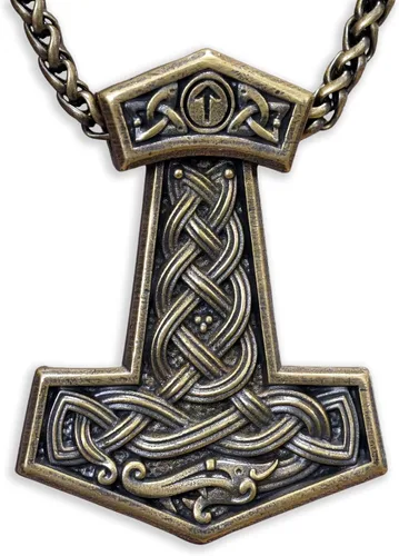 Miniatura 25 de Baldur Jewelry - Collar con Colgante de Martillo de Thor Mjölnir - Joyería Vikinga Nórdica de Thor - Collar de Thor - Regalos de Thor para Hombres