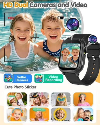 Miniatura 6 de Reloj Inteligente Impermeable para Niños Juguetes para Niños de 5-12 Años con 32 Juegos, Cámara Dual, Seguimiento de Hábitos, Reproductor de Música