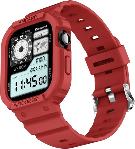Miniatura 32 de amBand E1 Sport Case Band for Apple Watch Ultra 3/2/1 & SE 3/2/1 & Series 11 10 9 8 7 6 5 4 3 49mm 46mm 45mm 44mm 42mm 41mm 40mm 38mm, Shockproof &