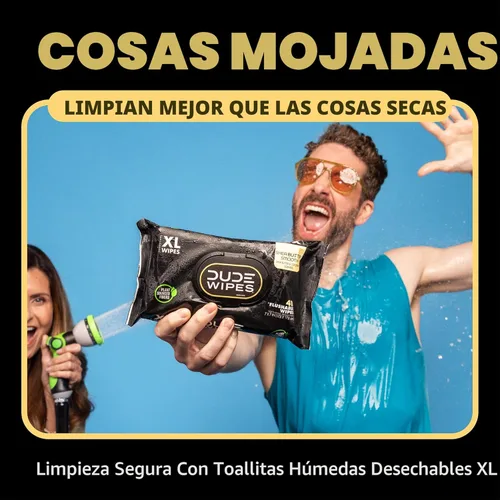 Miniatura 6 de DUDE Toallitas – Toallitas desechables – Paquete de 6, 288 unidades – Manteca de karité suave – Extra Grande – Vitamina E y Aloe – Seguro