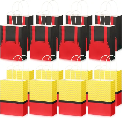 Miniatura 7 de Gersoniel 16 bolsas de recuerdo de fiesta de coches de carreras en velocidad suministros de fiesta de cumpleaños, bolsas de regalo con asas