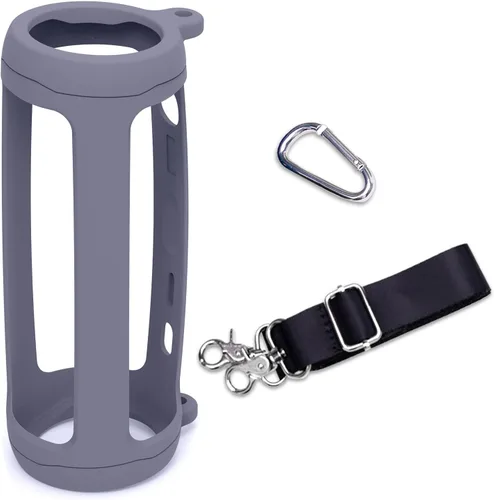 Miniatura 16 de LTGEM - Funda de silicona compatible con JBL FLIP 5 Altavoz Bluetooth portátil impermeable, carcasa rígida, bolsa de almacenamiento de transporte