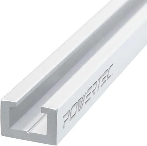 Miniatura 6 de POWERTEC 71415 Kit de intersección en T para pista en T de 3/8 pulgadas con agujeros preperforados y accesorios de montaje 3 x 3 pulgadas