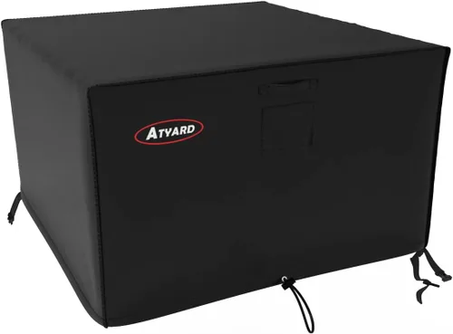 Miniatura 23 de Atyard Cubierta cuadrada para fogata de gas, 32 pulgadas de largo x 32 pulgadas de ancho x 24 pulgadas de alto, impermeable, resistente al viento