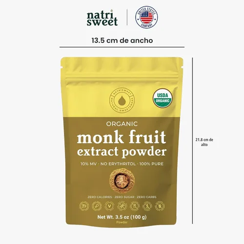 Miniatura 7 de NatriSweet - Extracto orgánico de fruta de monje, 3.5 onzas, reduce calorías, ayuda a reducir el azúcar en sangre para diabéticos, edulcorante