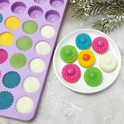 Miniatura 4 de Moldes de silicona de chocolate con forma de margarita, moldes de caramelo de goma para decoraciones de pastel, molde de silicona para fondant