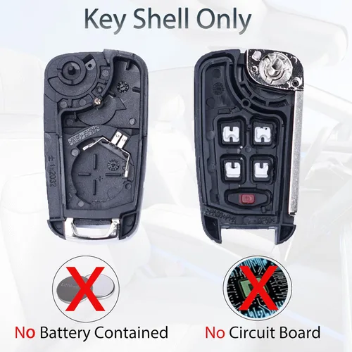Miniatura 6 de SUPALAND Funda de llave con tapa para Chevrolet Cruze Malibu Equinox Sonic Impala GMC Terrain Buick Lacrosse Regal Verano Encore 2010-2019 Control