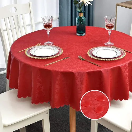 Miniatura 46 de Romanstile Mantel de poliuretano resistente a las manchas y a las arrugas, mantel para comedor/fiesta/camping interior y exterior, lavable, de Flor